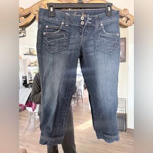 Guess Women's Dark Indigo Skinny Cropped Jeans